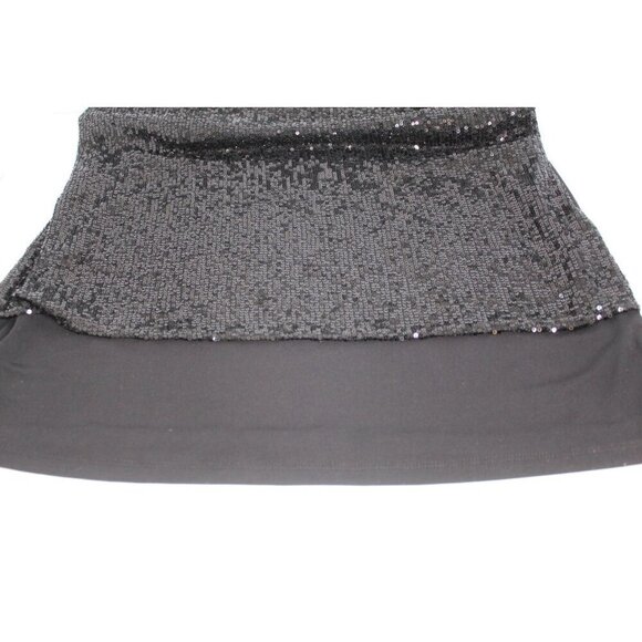 Michael Kors Sequined Tank Top Womens M Black Layered Summer Wedding Relaxed Fit - Picture 7 of 10